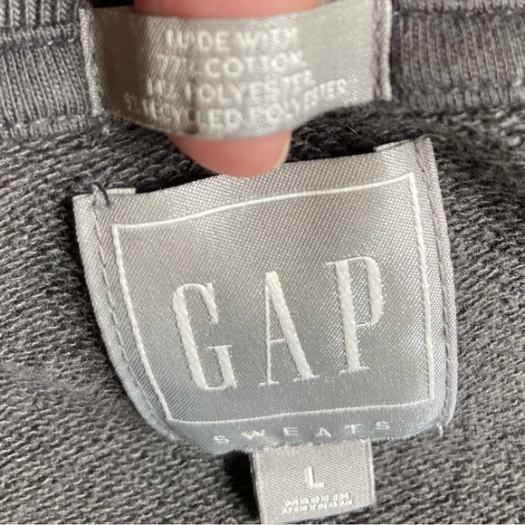 GAP  Dark Gray Long Sleeve Sweat Shirt Mens Large - Picture 10 of 16